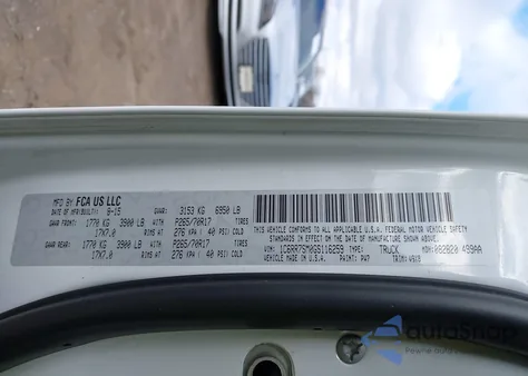 2016 Ram 1500 Tradesman z USA, uszkodzony, nr VIN 1C6RR7SM0GS116259